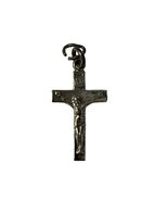 Vintage Sterling Silver Crucifix Pendant Small Catholic Cross Charm Mark... - $16.20
