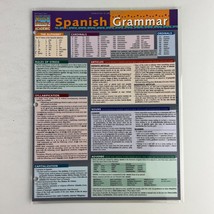 BarCharts QuickStudy Spanish Grammar Laminated Study Guide Reference Card - £7.90 GBP