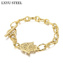 Stainless Steel Chain Bracelets For Women Gold Silver Color For Pendant Hamsa Br - £14.06 GBP