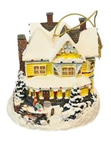 Thomas Kinkade Christmas Ornament cottage winter memories figurine 2 Homestead - £23.18 GBP
