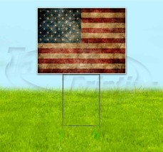 American Flag 18x24 Yard Sign With Stake Corrugated Bandit Usa Business - $25.19+