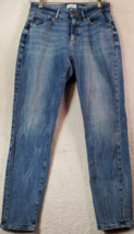 LOFT Jeans Womens Size 4 Blue Denim Cotton Flat Front Straight Leg Mediu... - $17.59