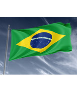 Flag of Brazil, Unique Design Print , Size - 3x5 Ft / 90x150 cm, Made in EU - $40.41 CAD
