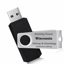 253 RARE books - WISCONSIN History &amp; Genealogy -  on USB Flash Drive - £8.63 GBP