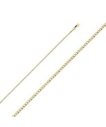 REAL 14k Yellow Gold 2mm Hollow Cuban Bevel Chain Necklace 16&quot; 18&quot; 20&quot; 2... - $345.46 CAD+
