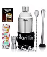 barillio Elite Cocktail Shaker Set Bartender Kit 24 oz Stainless Steel M... - $41.83