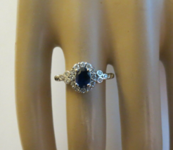Levian 14k White Gold Diamond Sapphire Ring Designer 3.09 Grams Size 6.75 Nice! - £553.65 GBP