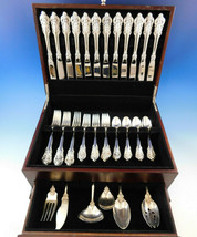 Grande Baroque by Wallace Sterling Silver Flatware Set 12 Service Dinner 54 Pcs - £3,161.49 GBP