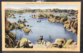 VTG 1930-1945 Lake Watson Granite Dells Prescott AZ Arizona Linen Postcard #Y-21 - $6.79