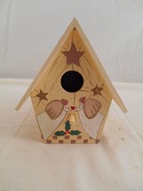 NIB Winter Wooden Christmas Peace Love &amp; Joy Home Decor Birdhouse  - £4.68 GBP