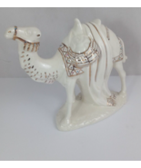 1968 Holland Mold Christmas Nativity Off White &amp; Gold Jeweled 9&quot; Camel - $708.97 MXN