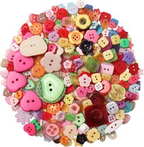 Resin Buttons Colorful Rainbows Jewelry Making Sewing Supplies Assorted ... - £13.28 GBP