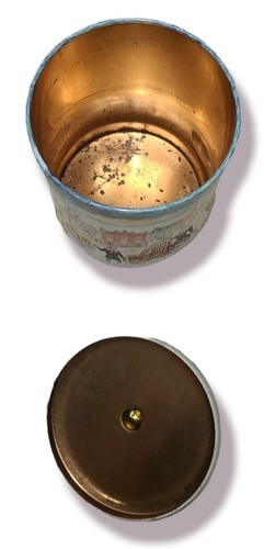 Storage Tin Gay Nineties Lidded Vintage Canister Organization Food Candy Storage Item image 5