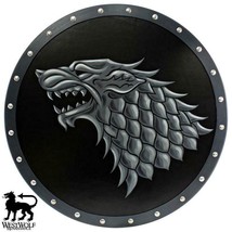 Direwolf Shield of House Stark Elite War Shield Game of Thrones Medieval Armour - £117.61 GBP