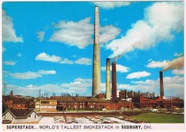 Postcard Superstack World&#39;s Tallest Smokestack Sudbury Ontario - £2.86 GBP