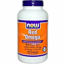 NOW Foods - Red Omega Red Yeast Rice With CoQ10 30 mg. - 180 Softgels - £34.05 GBP