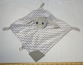 BooginHead bunny rabbit gray chevron striped baby security blanket lovey... - $7.83