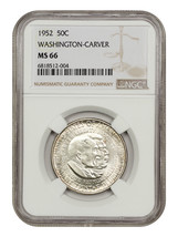 1952 50C Washington-Carver NGC MS66 - £102.08 GBP
