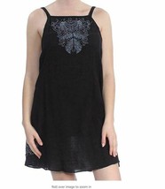 FREE PEOPLE Tulum Embroidered Sun Slip Dress Medium Black NEW - $33.95