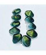 10Pcs 12x10x8mm Carved Gray Shell Beads - £6.80 GBP