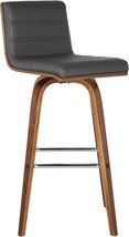 Mid-Century Modern Vienna 30&quot; Bar Height Faux Leather Wood Finish Barstool By - £120.16 GBP