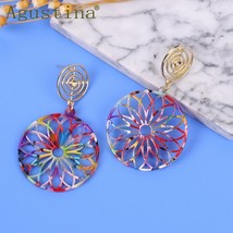 Acrylic Earrings for Women 2021 Bohemia new Fashion Jewelry Colorful Earring Min - £7.28 GBP