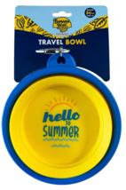Banana Boat For Dogs Travel Water Bowl - Holds 34oz Yellow and Blue - £11.07 GBP
