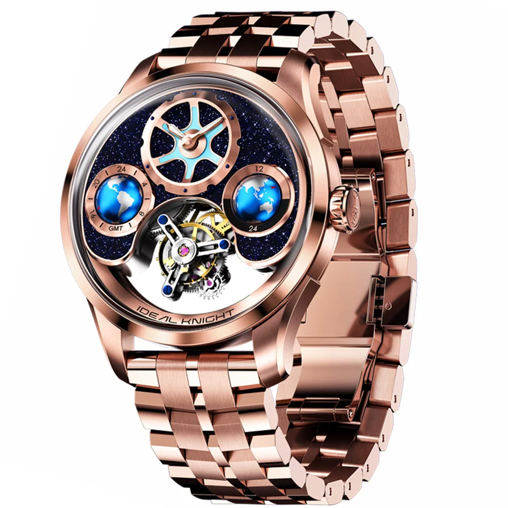   Luxruy Men&#39;s Watches Advanced Tourbillon Automatic Mechanical Wristwatch Water - £3,345.79 GBP