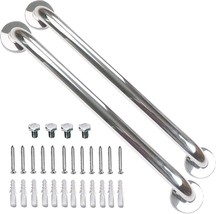 2 Pack 32 Inch Shower Grab Bar, ZUEXT SUS304 Stainless Steel Chrome Bath... - £44.05 GBP