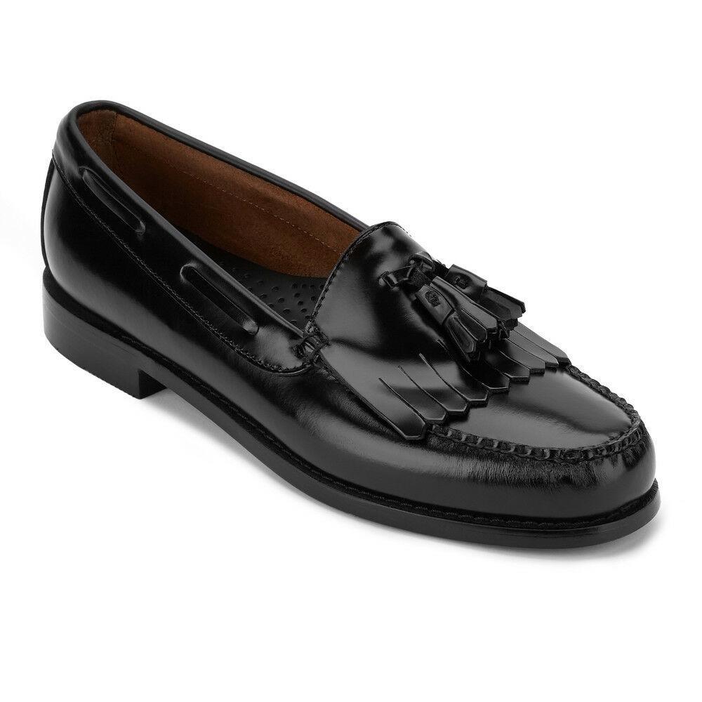 NEW Handmade black Leather Tassel Loafer for men, men's tassel loafer