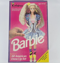 Barbie All American Colorforms 1991 Dress Up Set Denim Jean Jacket Skirt Warmers - $11.71