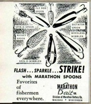 1957 Print Ad Marathon Bait Spoons Fishing Lures Wausau,WI - $8.38