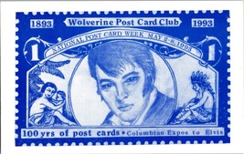 Wolverine Post Card Club 1993 Elvis Vintage Postcard (D13) - £4.40 GBP