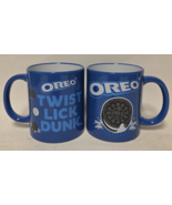 Blue Ceramic Oreo Cookie Twist Lick Dunk Mug - Lot Of 2 - $471.03 MXN