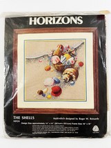Vintage 1985 Monarch Horizons The Shells Mh 24 Needlepoint Kit 14x14 - Sealed - £19.32 GBP