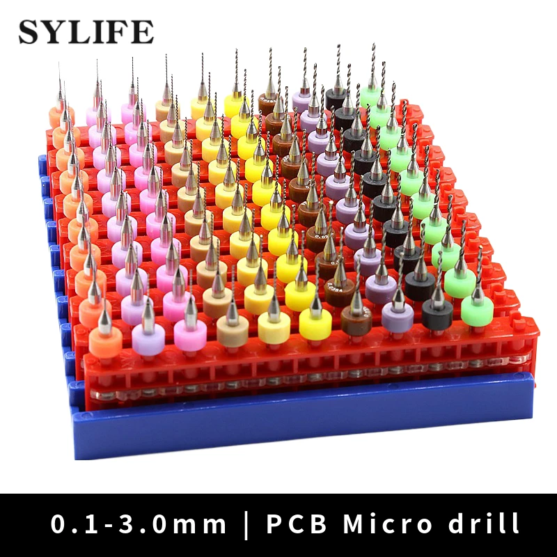 10 Pcs 0.1-3.175mm PCB Print Circuit d Tip Spiral Flute Carbide MiDrill Bits For - £131.97 GBP