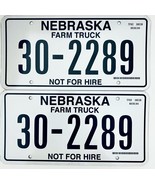  United States Nebraska Not For Hire Farm Truck License Plate 30-2289 - £19.21 GBP