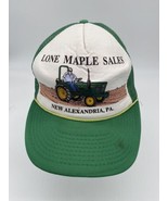 Vtg John Deere Sales Tractor Picture Hat Snapback Green USA New Alexandr... - £75.70 GBP