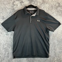 Under Armour Polo Shirt Mens XL Black Heatgear Summer Performance Golfer... - $12.99