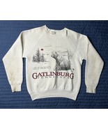 Vintage Smokey Mountains Gatlinburg Tenn Sweatshirt Youth 14-16 White Be... - €17,12 EUR