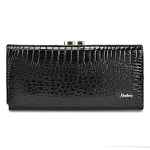 Designer Leather Women Wallet Female Long Clutch Money Bag    Alligator Leather  - £34.07 GBP