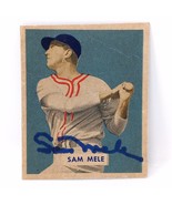1949 Bowman #118 Sam Mele RC Rookie Red Sox SIGNED AUTO - £23.56 GBP
