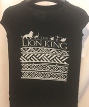 Disney T-Shirt THE LION KING Black &amp; White Cap Sleeves Crew Neck Woman Top Small - £17.40 GBP