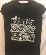 Disney T-Shirt THE LION KING Black &amp; White Cap Sleeves Crew Neck Woman T... - £17.34 GBP