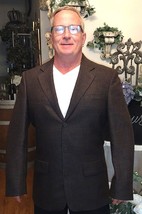 Structure Men&#39;s Wool Blazer Suit Jacket Dark Gray 42L - £31.89 GBP