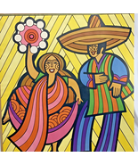 Fiesta Del Monte Poster 24x28 Mexican Dance MOD ART Cut Damaged Vintage ... - £11.17 GBP