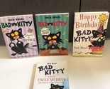The Bad Kitty Series Nick Bruel lot 4 drawn to trouble takes test Uncle ... - $11.39