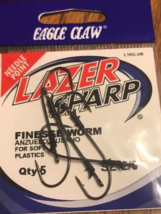 Eagle Claw L18G-2/0 Lazer Worm Light Wire Finesse Hook Nickel Finish-1pk... - $177.97 MXN