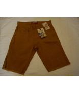Men&#39;s Arizona Denim Flex Slim Shorts Cathay Spice Size 29 Gold Color NEW - £18.89 GBP