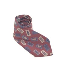 Gianfranco Ruffini Italy Neck Tie 100% Italian Silk 60” Long, Maroon Multi Color - £10.70 GBP